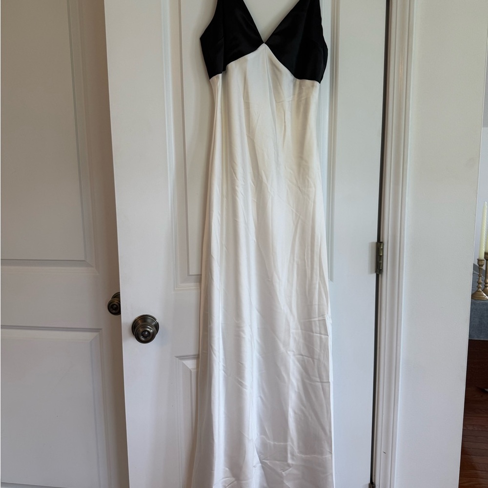 Elegant Black and White Women's Dress